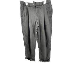 Perry Ellis Portfolio Charcoal Gray Straight Leg Dress Pants Wool Mens Size 38S